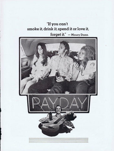 Payday 1972 ORIGINAL Vintage 9x12 Industry Ad Rip Torn