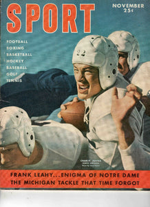 Nov 1949 Sport Magazine Charlie Justice Frank Leahy