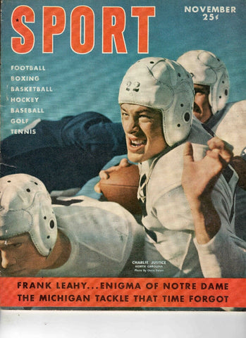 Nov 1949 Sport Magazine Charlie Justice Frank Leahy