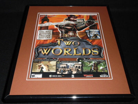 Two Worlds 2007 XBox Framed 11x14 ORIGINAL Vintage Advertisement