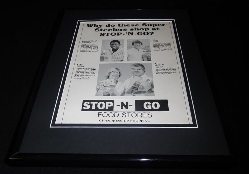 1980 Stop n Go Pgh Steelers 11x14 Framed ORIGINAL Advertisement Dirt Winston