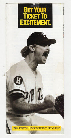 VINTAGE 1992 Pittsburgh Pirates Season Ticket Brochure Doug Drabek