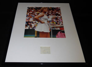 Chris Evert Signed Framed 16x20 Photo Display 