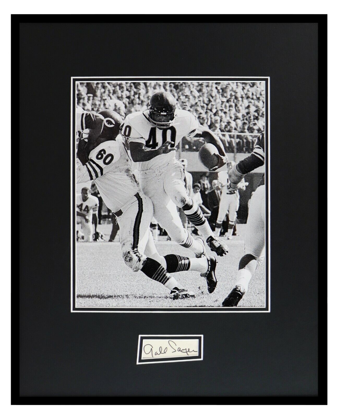 Gale Sayers Signed Framed 16x20 Photo Display JSA Bears