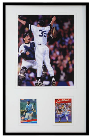 John Wetteland & Joe Girardi 1996 World Series Signed Framed 11x17 Photo Set