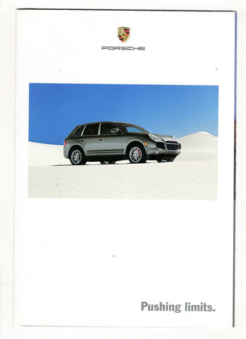 ORIGINAL Vintage 2002 Porsche Cayenne Sales Brochure Book / Foldout Poster