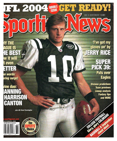 VINTAGE Sep 6 2004 Sporting News Magazine Chad Pennington Jerry Rice