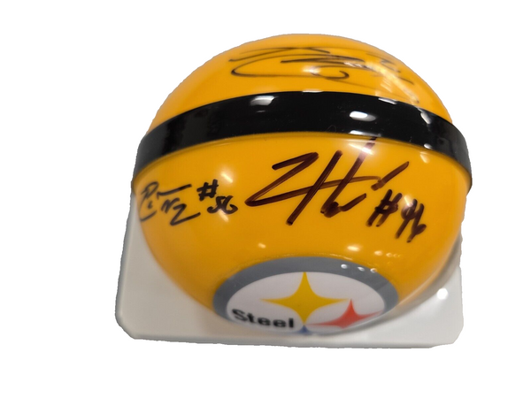 (2) Pittsburgh Steelers Multi Signed Mini Helmets w/ Super Bowl Champs