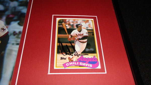 Chili Davis Signed Framed 11x17 Photo Display Angels