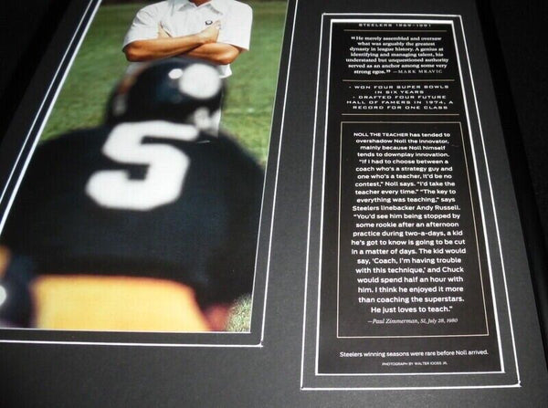 Coach Chuck Noll Framed 12x18 Photo Display Steelers