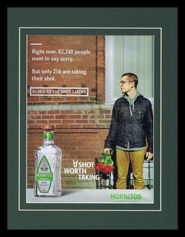 2018 Hornitos Tequila Framed 11x14 ORIGINAL Vintage Advertisement 