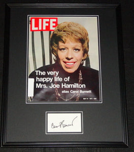 Carol Burnett Signed Framed ORIGINAL 1971 Life Magazine Cover 16x20 Display