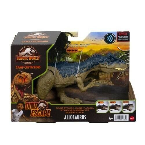 NEW SEALED 2022 Jurassic World Roar Attack Allosaurus Action Figure