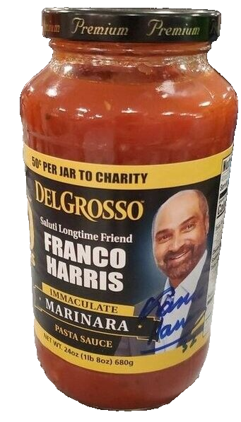 Franco Harris Signed Sealed Delgrosso Marinara Sauce Steelers