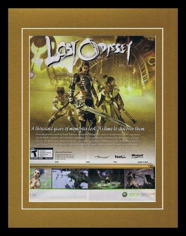 Lost Odyssey 2008 XBox Framed 11x14 ORIGINAL Vintage Advertisement