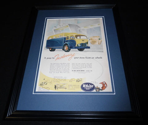 1951 White Super Power 3000 Trucks Framed 11x14 ORIGINAL Vintage Advertisement B