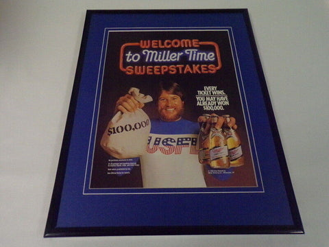 1983 Miller High Life Beer / USFL Framed 11x14 ORIGINAL Vintage Advertisement 