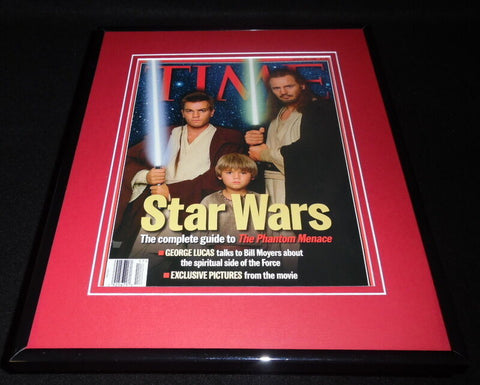 Star Wars Phantom Menace Framed ORIGINAL 1999 Time Magazine Cover Liam Neeson