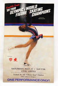 VINTAGE 1989 Olympic Figure Skating Championship Pittsburgh 14x22 Window Card 