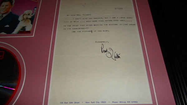 Rudy Vallee Signed Framed Dancing in the Moonlight CD & Typed Letter Display