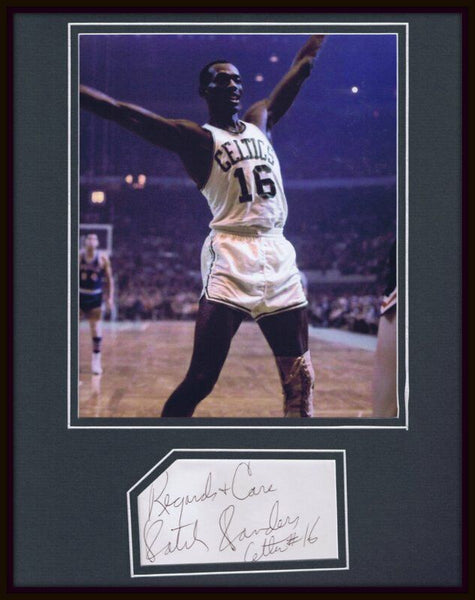 Satch Sanders Signed Framed 11x14 Photo Display Celtics