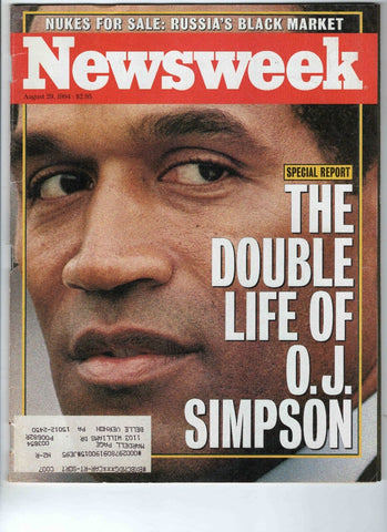 Aug 29 1994 Newsweek Magazine Double Life of OJ Simpson