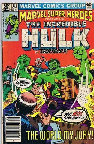 Marvel Super Heroes #101 ORIGINAL Vintage 1981 Marvel Comics Incredible Hulk