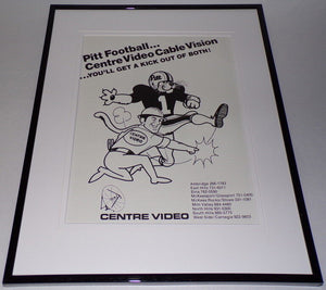 1983 Centre Video / Pitt Panthers Football 11x14 Framed ORIGINAL Advertisement 