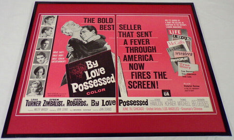 1961 By Love Possessed 16x20 Framed ORIGINAL Industry Advertisement Lana Turner