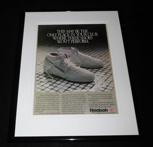 1986 Reebok Workout Mid-Cut Framed 11x14 ORIGINAL Advertisement