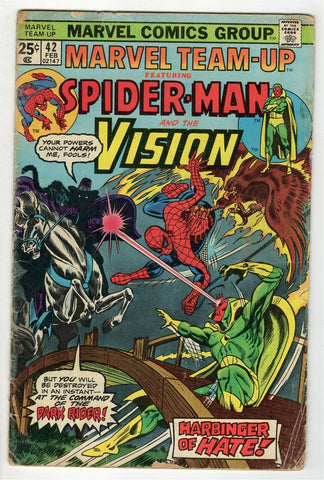 Marvel Team Up #42 ORIGINAL Vintage 1976 Marvel Comics Spider-Man Vision