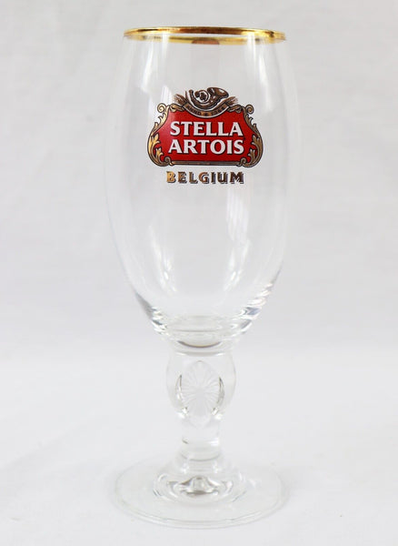 VINTAGE Stella Artois Gold Rim Belgium Beer Glass