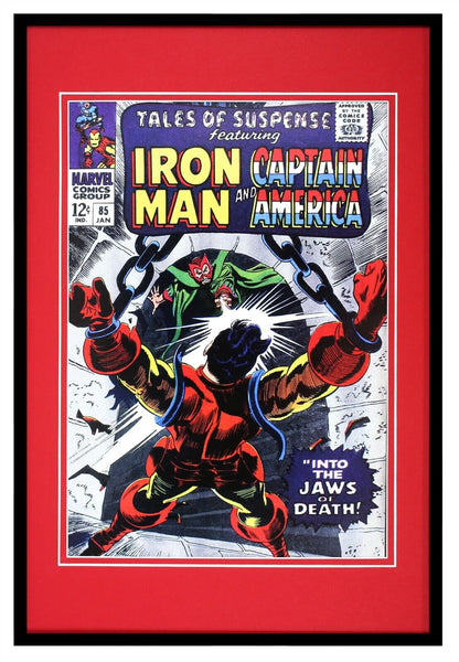 Tales of Suspense #85 Cap Iron Man Framed 12x18 Official Repro Cover Display