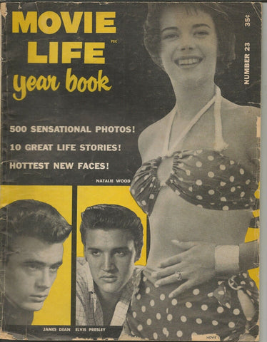 ORIGINAL Vintage 1957 Movie Life Yearbook Natalie Wood Elvis Presley James Dean