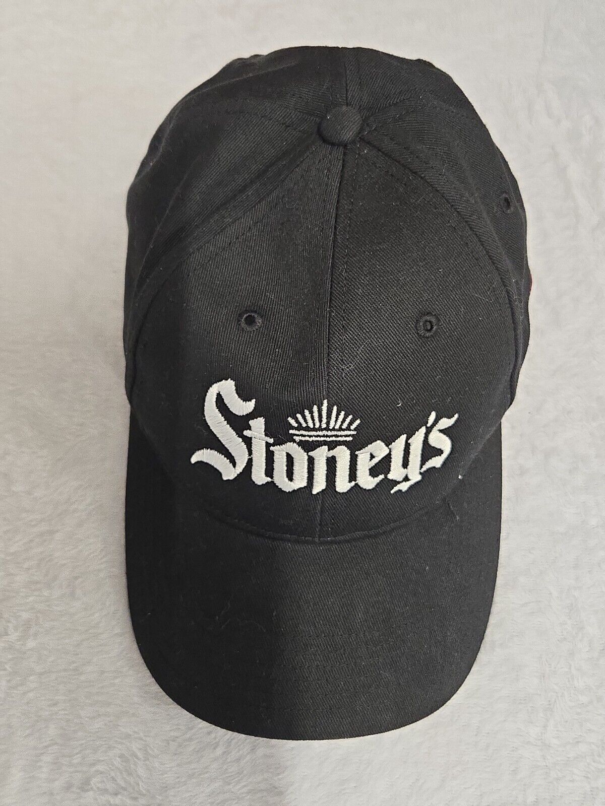 Vintage Stoney's Beer Adjustable Black Baseball Cap Hat