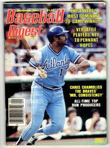 VINTAGE Sep 1983 Baseball Digest Magazine Chris Chambliss Braves