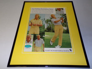 Jack Nicklaus 1973 Hart Schaffner & Marx Framed 11x14 ORIGINAL Advertisement