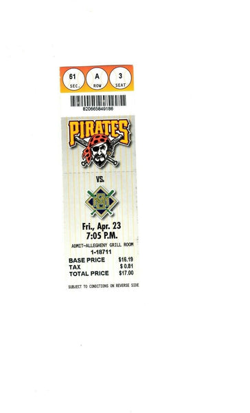 Apr 23 1999 Milwaukee Brewers @ Pittsburgh Pirates Ticket Jeff Cirillo 4 RBI