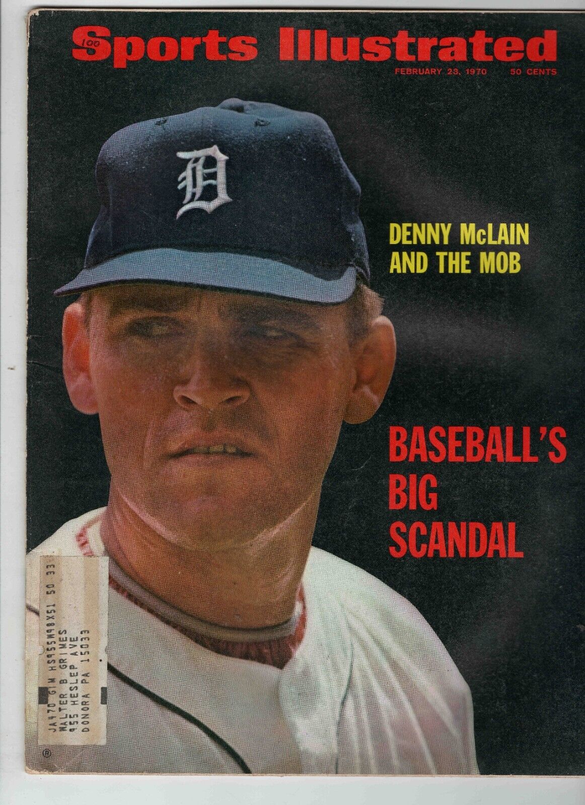 Feb 23 1970 Sports Illustrated Magazine Denny McLain Tigers