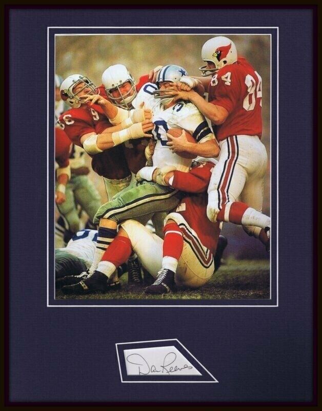 Dan Reeves Signed Framed 11x14 Photo Display JSA Cowboys