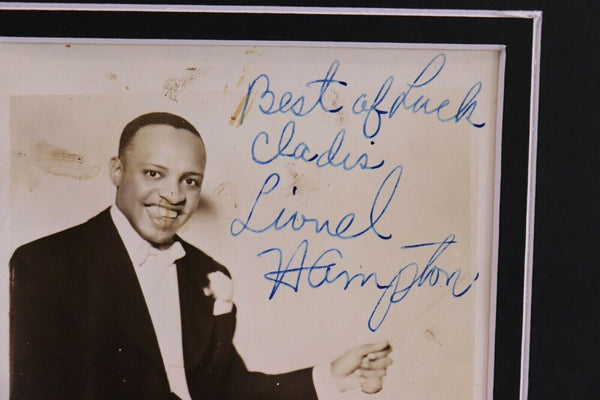 Lionel Hampton Signed Framed 16x20 Photo Set JSA 