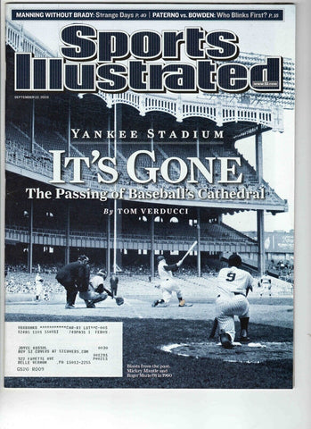 Sep 22 2008 Sports Illustrated Magazine New York Yankee Stadium