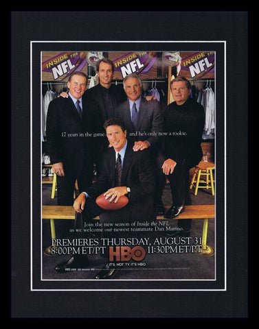 2000 Inside the NFL HBO Framed 11x14 ORIGINAL Vintage Advertisement Dan Marino