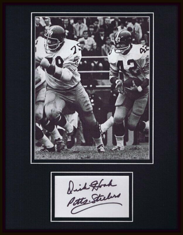 Dick Hoak Signed Framed 11x14 Photo Display Steelers