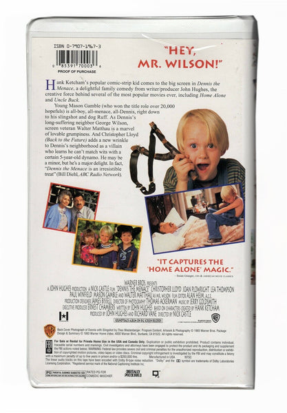 Dennis the Menace VINTAGE VHS Cassette Walter Matthau