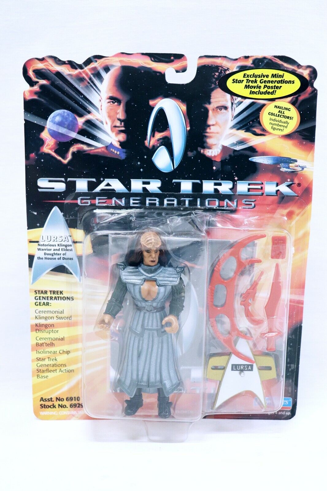 VINTAGE SEALED 1994 Star Trek Generations Lursa Action Figure