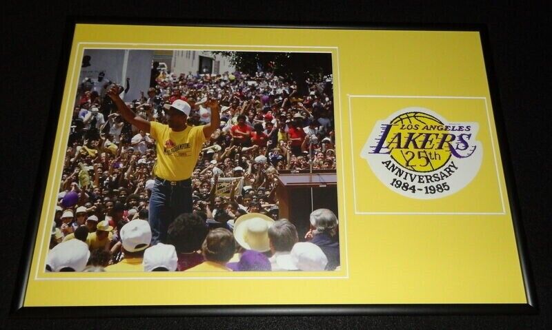 Magic Johnson 1984-85 LA Lakers Framed 12x18 Photo Display