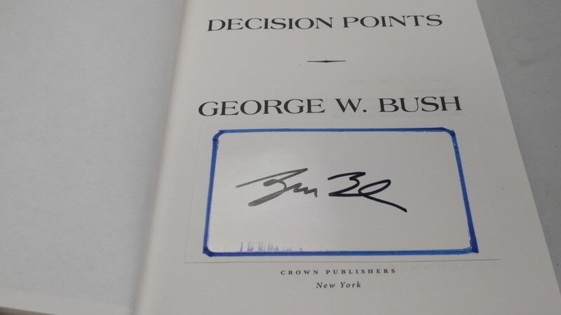 President George W Bush Signed 2010 Decision Points Hardback Book 