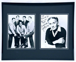 Joey Bishop Signed Framed 16x20 Photo Set w/ The Rat Pack JSA