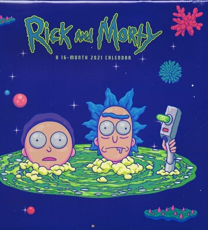 NEW SEALED 2021 OFFICIAL Rick and Morty 16 Month Wall Calendar 